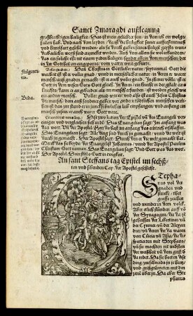 An sant Steffans tag Epistel im sechßten und sibenden Cap. der Apostelgeschicht