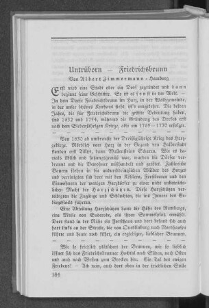 Untrüborn - Friedrichsbrunn