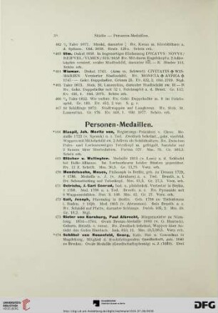Personen-Medaillen (Nr. 468-479)