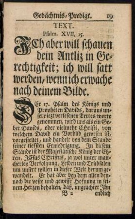 Text. Psalm. XVII, 15 ...