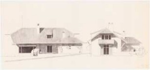 Wohnhäuser, St.Loup/Versoix (Häuser Schwebes und Platz): Haus Schwebes: Ansicht 1:50