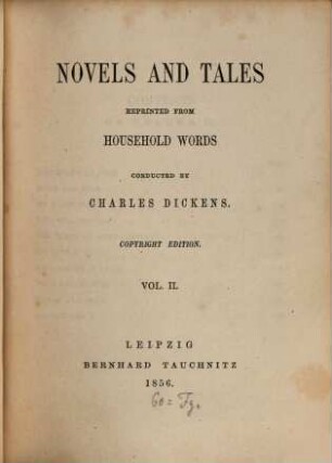Novels and tales : reprinted from Household Words. 2, The ninth of june [u.a.]