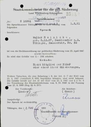 Reinicke, Walter