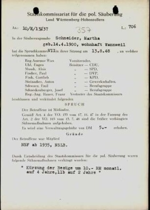 Schneider, Martha