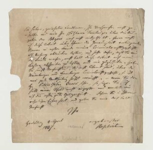 Brief von Conrad Franz Roßhirt an Joseph Heller