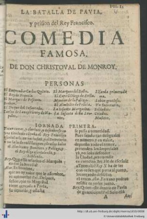La Batalla De Pavia, y prision del Rey Francisco