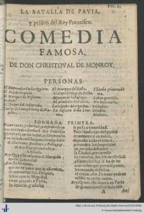La Batalla De Pavia, y prision del Rey Francisco