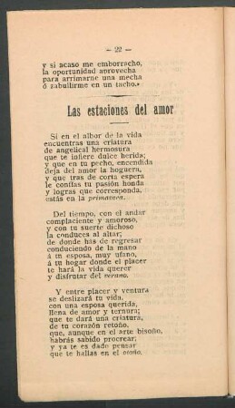 Las estaciónes del amor