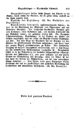 Systeme der Erziehung , (s. Art. Geschichte der Erziehung)