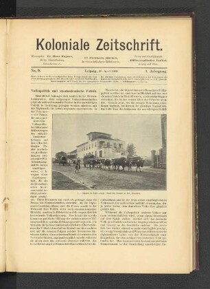 No. 9. Leipzig, 26. April 1900. 1. Jahrgang.