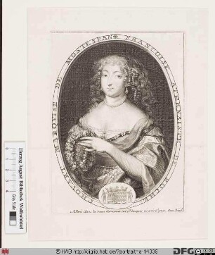 Bildnis Françoise-Athénaïs Montespan, marquise de, geb. de Rochechouart de Mortemart