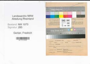 Entnazifizierung Friedrich Gerber , geb. 16.09.1908 (Kaufmaennischer Angestellter)