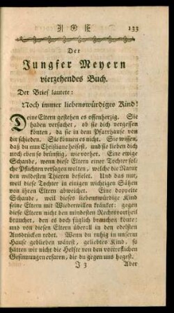 Der Jungfer Meyern vierzehendes Buch.
