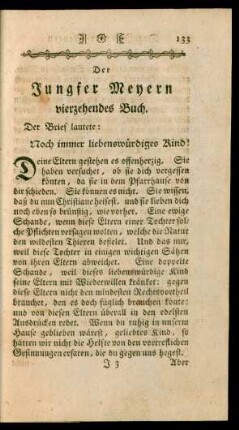 Der Jungfer Meyern vierzehendes Buch.
