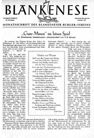 "Gute Minen" im bösen Spiel : ein Blankeneser Seemannsgarn