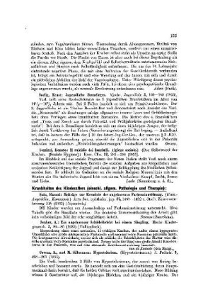 Krankheiten des Kindesalters : (einschl. allgem. Pathologie und Therapie)
