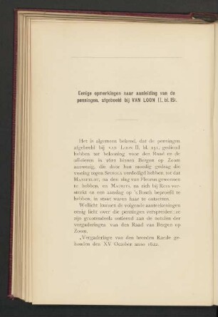 Eenige opmerkingen naar aanleiding van de penningen, afgebeeld bij Van Loon II. bl. 151