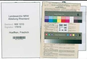 Entnazifizierung Friedrich Hoeffken , geb. 21.05.1892 (Wagenmeister)