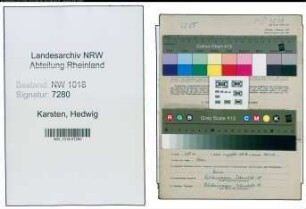 Entnazifizierung Hedwig Karsten , geb. 31.07.1890 (Lehrerin)
