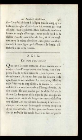 XXIX. De cours d'une riviere.