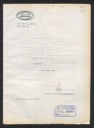 1934/35: Jahresbericht ... - 1934/35