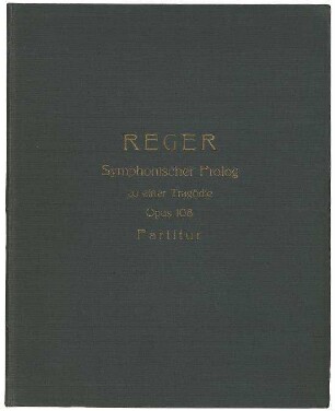 Symphonischer Prolog zu einer Tragödie Op. 108, Partitur