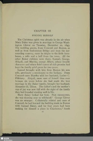 Chapter III. Finding Herself