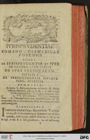 Liber I: De iure personarum