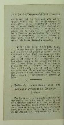 9. Ferdinand, römischer König, 1531; und einstweilige Erhaltung des Religions-Friedens