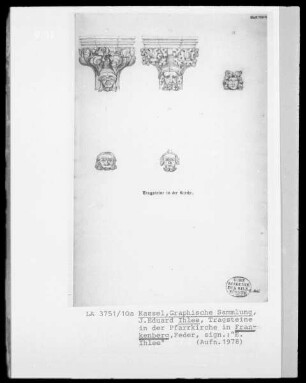 Tragsteine in der Pfarrkirche in Frankenberg