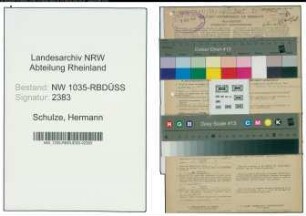 Entnazifizierung Hermann Schulze , geb. 27.11.1896 (Kaufmann)