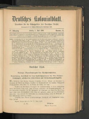 III. Jahrgang. Berlin, 15.Juli 1892. Nummer 13.