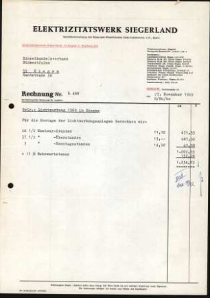 Firmenbriefkopf Betriebsverwaltung der Rheinischen - Westfälischen Elektrizitätzwerke A. G. , Essen