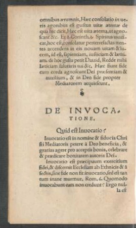 De Invocatione.