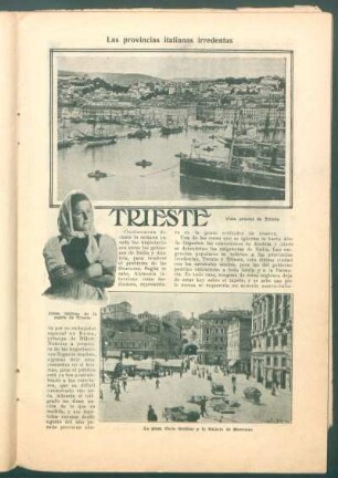 Trieste : Las provincias italianas irredentas