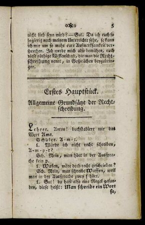 Erstes Hauptstück. Allgemeine Grundsätze der Rechtschreibung.