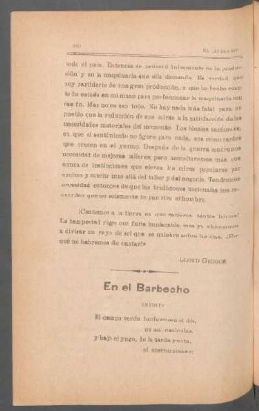 En el barbecho : Inédito