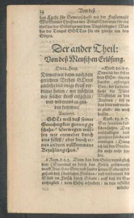 Von deß Menschen Erlösung.