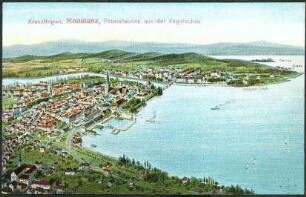 Kreuzlingen, Konstanz, Petershausen aus der Vogelschau