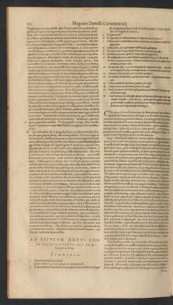 Ad Titulum XXXVI. Cod. De Exceptionibus, Seu Praescriptionibus.