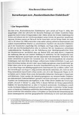 Bemerkungen zum „Russlanddeutschen Dialektbuch“