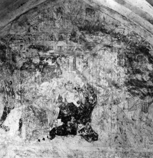 Anbetung der Könige : Anbetung der Könige. Fresko (um 1516). Detail mit Maria und Jesuskind. Kals am Großglockner, Pfarrkirche Sankt Rupert