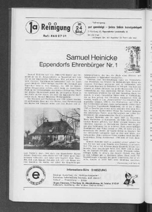 Samuel Heinicke Eppendorfs Ehrenbürger Nr. 1