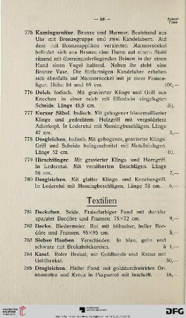 Textilien (Nr. 781-788)