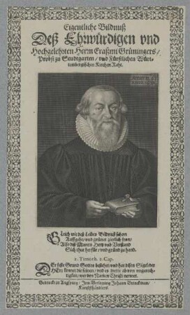 Bildnis des Erasmus Grueninger