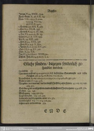 Etliche sünden, dagegen sonderlich gehandlet worden