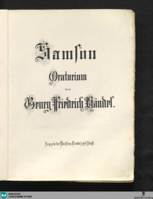 10: Samson : Oratorium