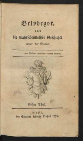 Theil 1: Belpheogor, oder die wahrscheinlichste Geschichte unter der Sonne