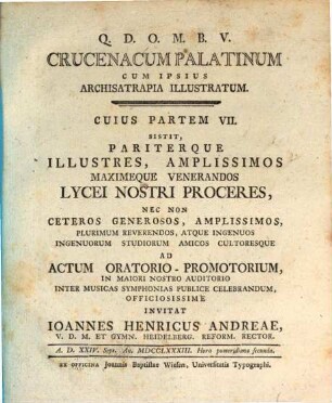 Crucenacum Palatinum Cum Ipsius Archisatrapia Illustratum, 7