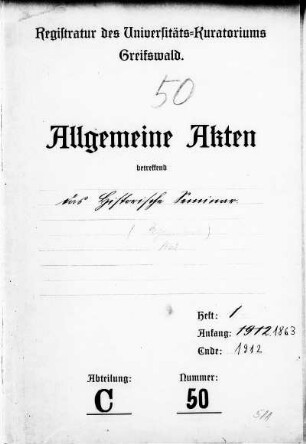 Das Historische Seminar